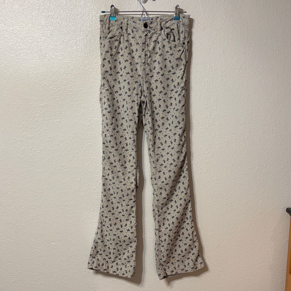 BDG Floral Velveteen Flare Pants Size 28